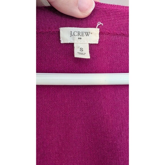J Crew 100% Merino Wool Cardigan Sweater Top Style 99545 Size Small Pink Pockets - Picture 4 of 9